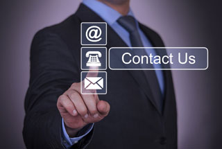 Get in touch by email or phone